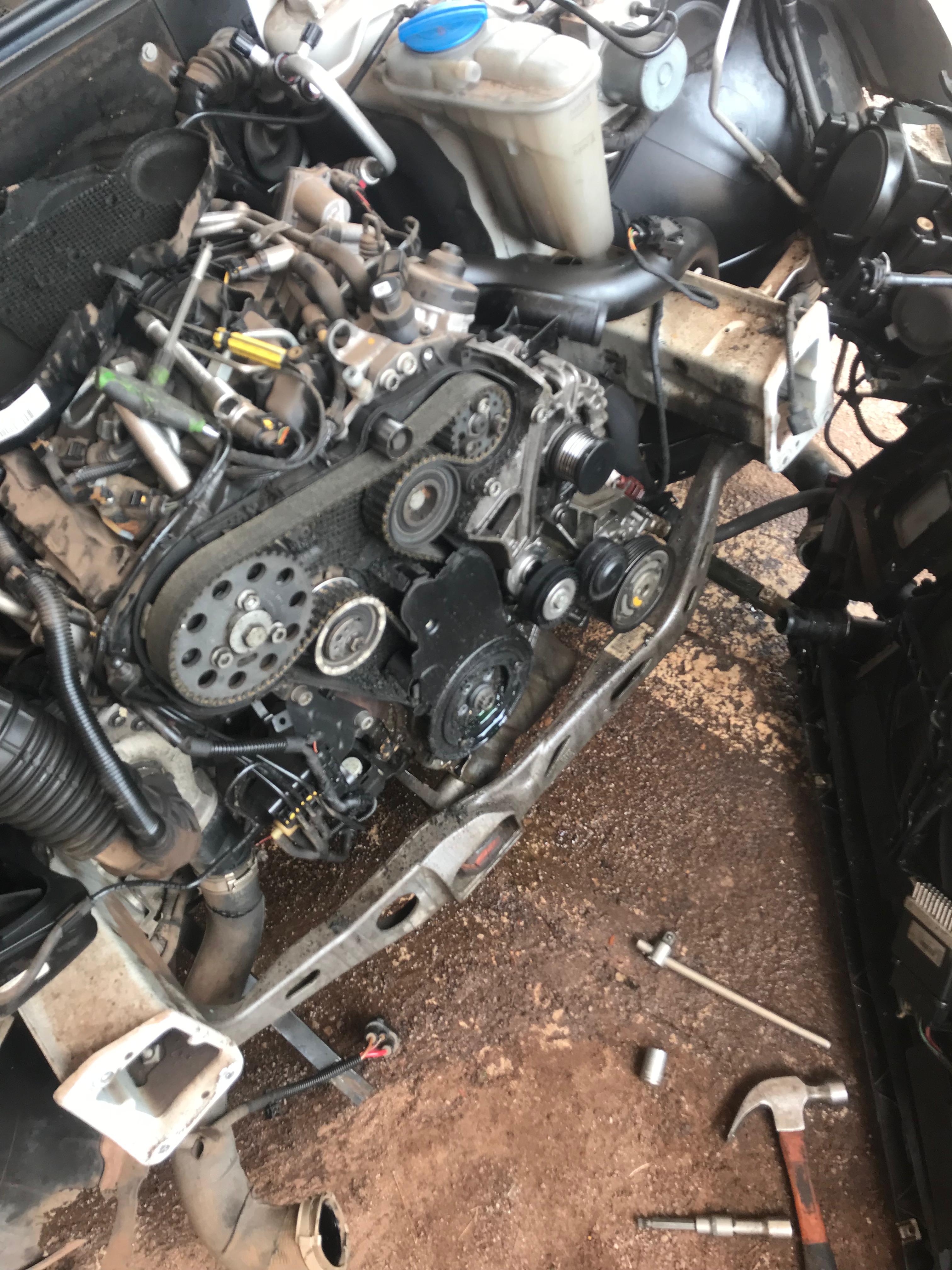 Timing belt replacement work