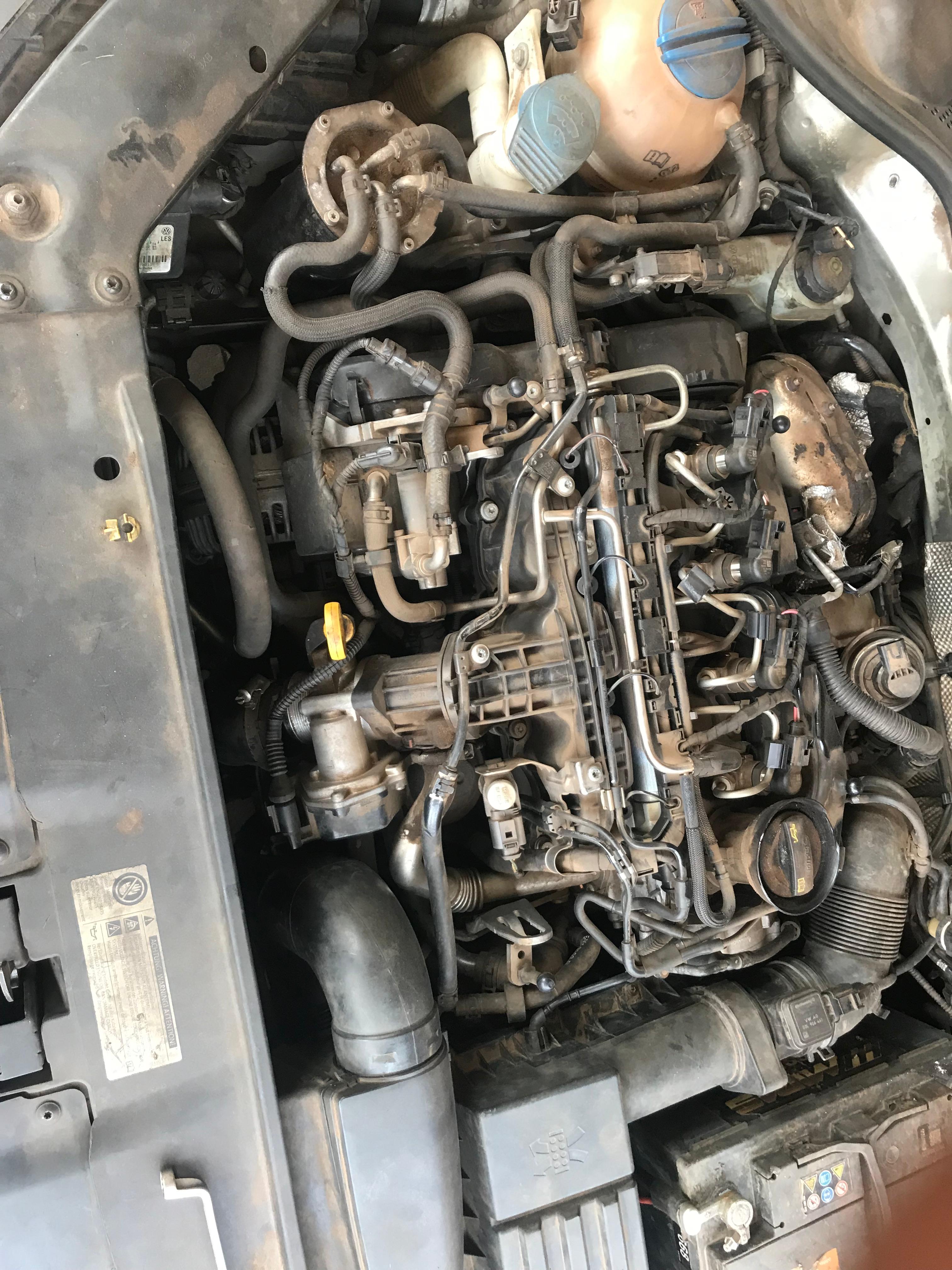 TDI engine bay top view